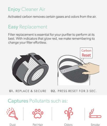 Leitz Repl Carbon Filter Large Pk3