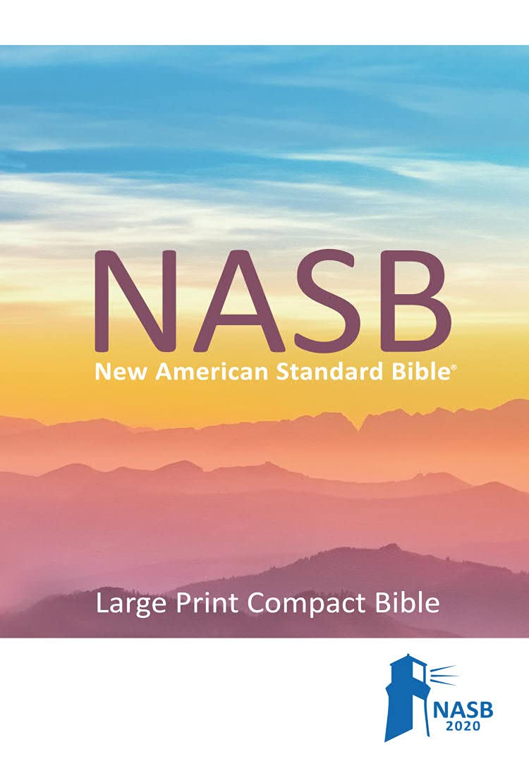 NASB Large Print Compact Bible, Blue, Leathertex, 2020 text