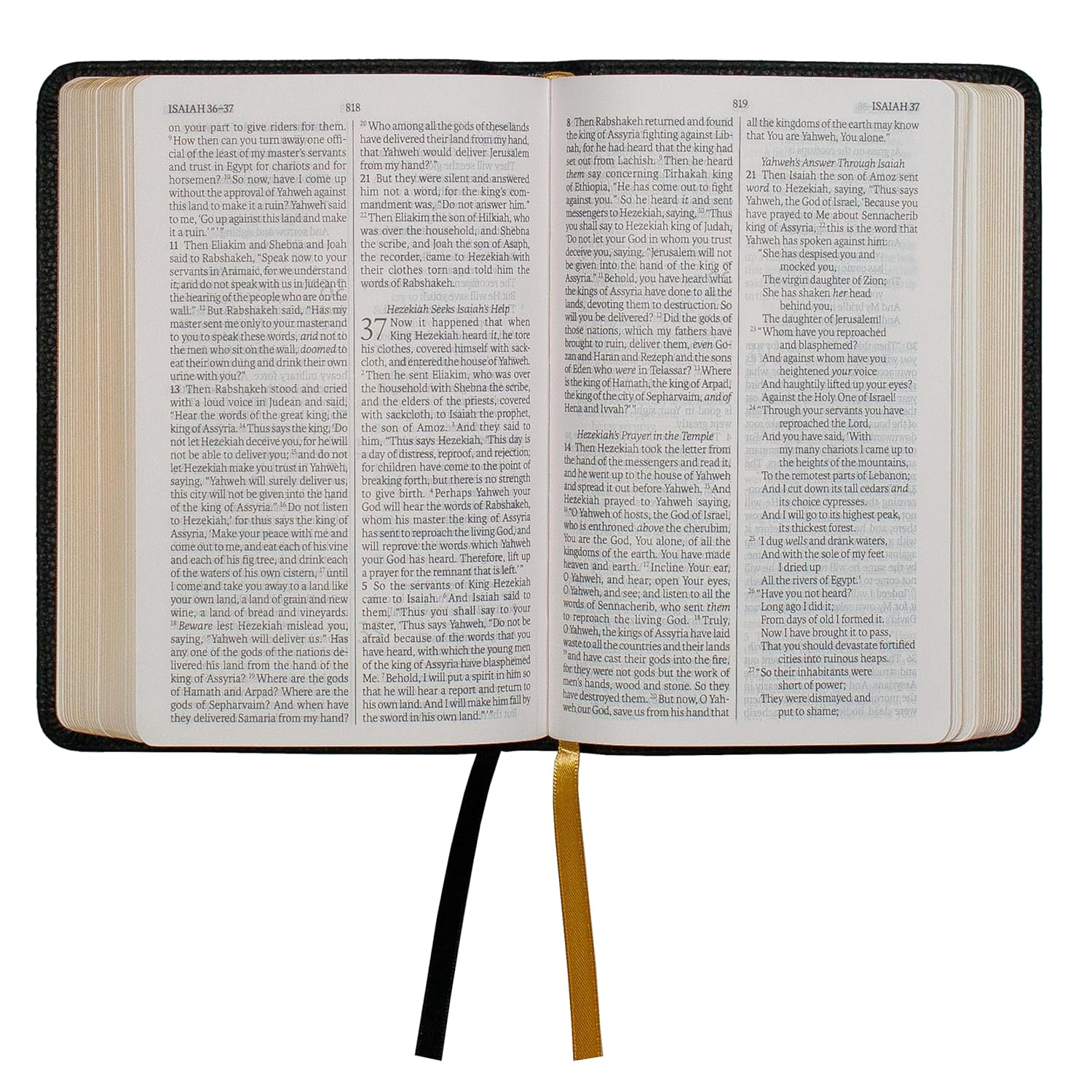 LSB Compact Bible, Black Cowhide