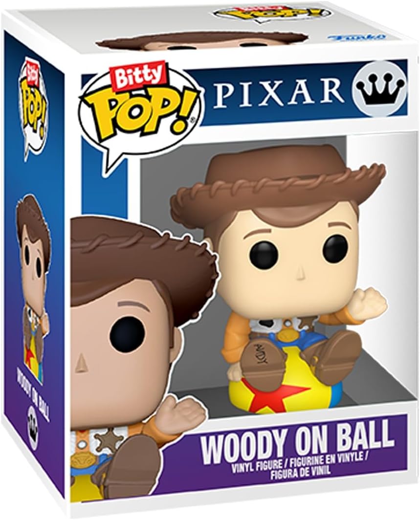 Bitty POP! Display: Pixar Ball - 0.9 Inch (2.2 Cm) Collectable - Stackable Display Shelf Included - Gift Idea - Party Bags Stocking