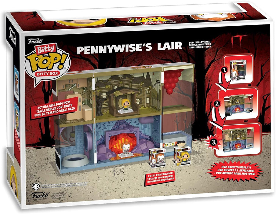 Funko Bitty Pop! Bitty Boxes: IT - Funhouse Playset With 2-0.9 Inch (2.2 Cm) tiny Mini Figures - Collectable Display Case With Interior Scene and Storage - Gift Idea - Official Merchandise