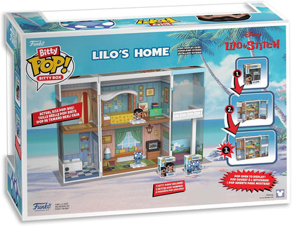 Funko Bitty Pop! Bitty Boxes: Lilo & Stitch - Lilo's Home Playset with 2-0.9 Inch Tiny Mini Figures - Disney: Lilo & Stitch - Collectible Display Case with Interior Scene and Storage