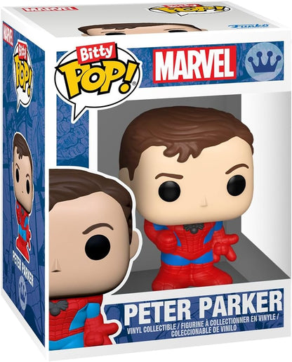 Funko Bitty Pop! Spider-Man - Miles Morales - 4 Pack - 1/6 Odds for Rare Chase Varian tand A Surprise Mystery Mini Figure - 0.9 Inch (2.2 Cm) - Marvel Comics Collectable - Gift Idea