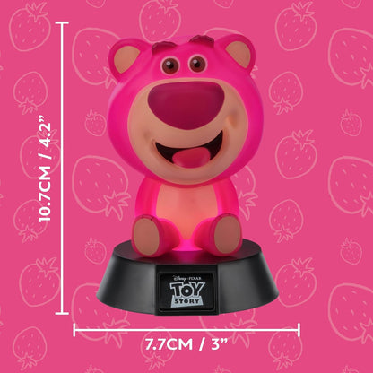 Paladone Toy Story Lotso Huggin Bear Icon Light, Officially Licensed Disney 3D Figurine LED Lamp Battery Powered Collectible for Kids and Adults, Bedrooms and Home, Movie Merchandise