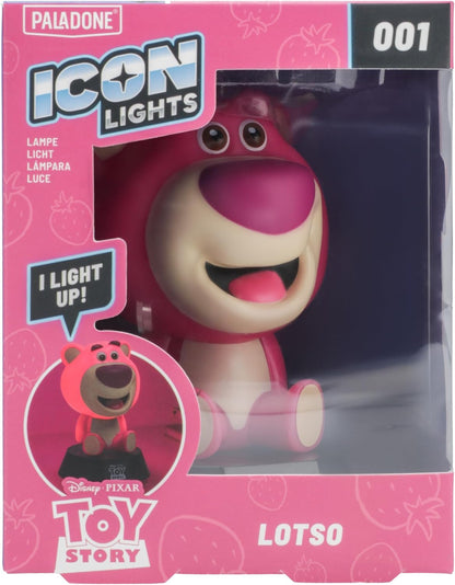 Paladone Toy Story Lotso Huggin Bear Icon Light, Officially Licensed Disney 3D Figurine LED Lamp Battery Powered Collectible for Kids and Adults, Bedrooms and Home, Movie Merchandise