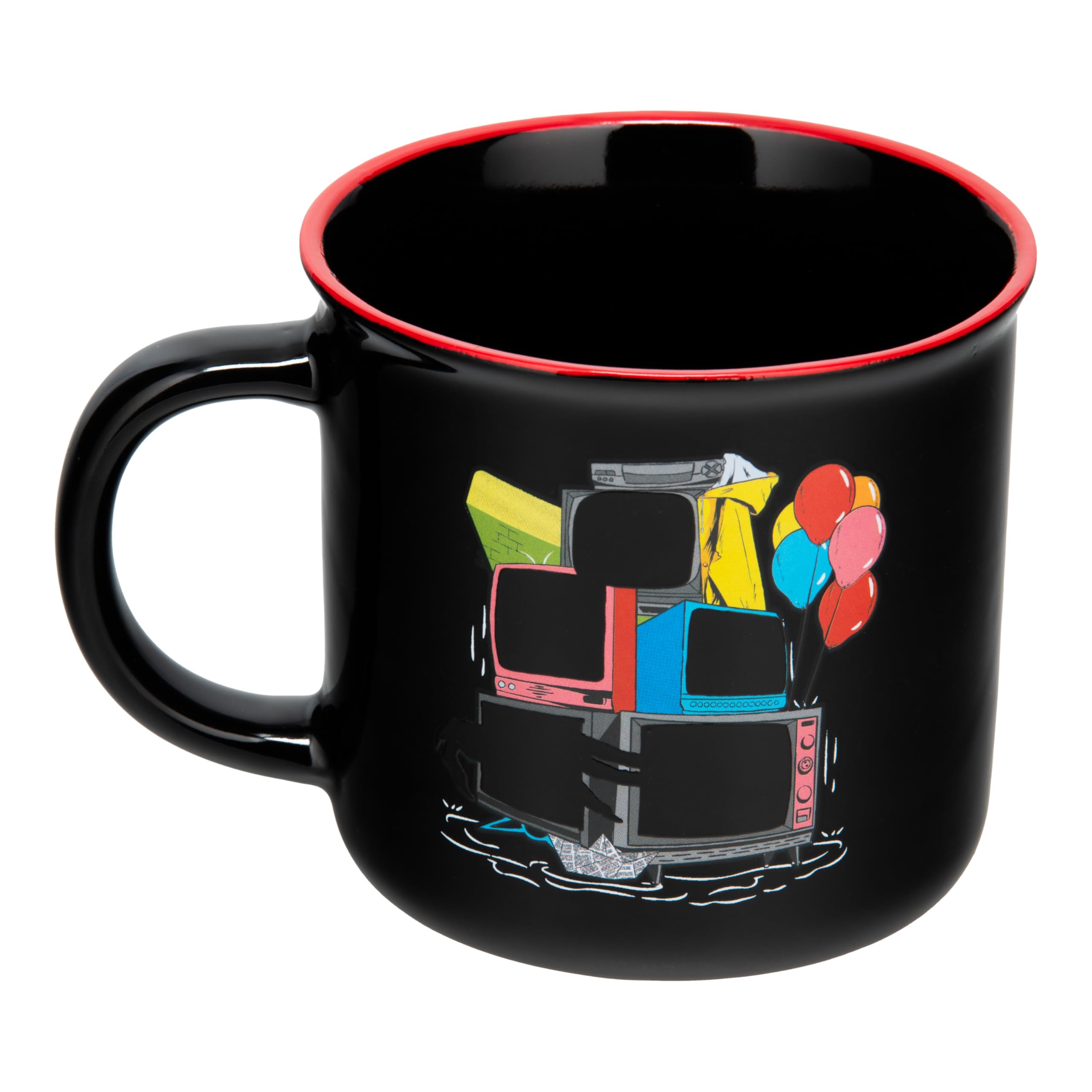 Paladone Pennywise TV Screen Heat Change Mug, 350ml Officially Licensed IT The Movie Ceramic Coffee Cup for Tea & Hot Chocolate, Gift for Horror Film Fans