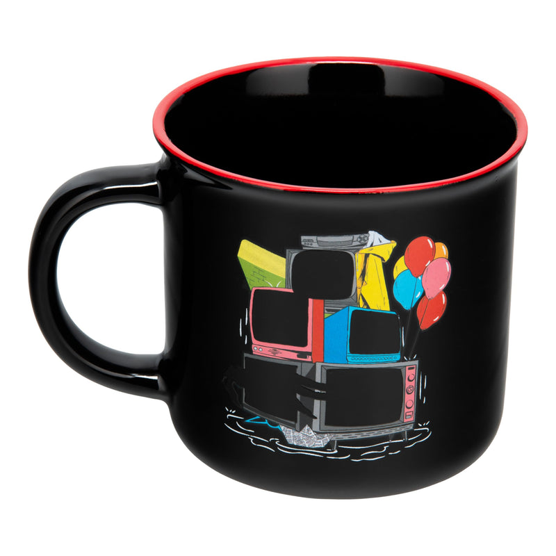 Paladone Pennywise TV Screen Heat Change Mug, 350ml Officially Licensed IT The Movie Ceramic Coffee Cup for Tea & Hot Chocolate, Gift for Horror Film Fans