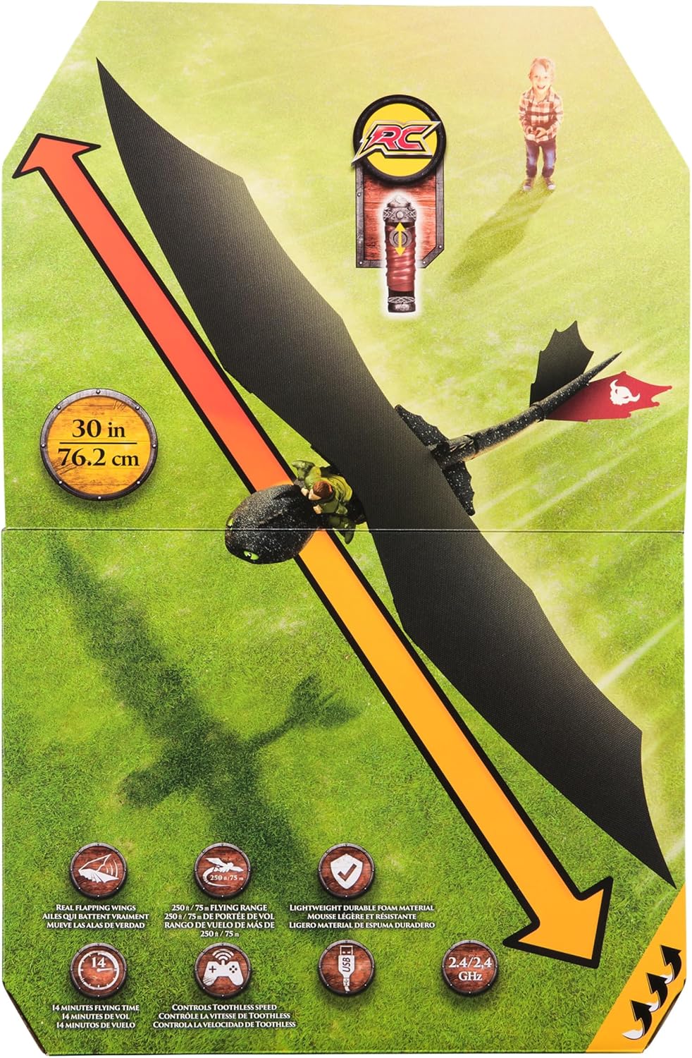 Spin Master, Dreamworks Dragons Movie Flying Toothless WLMX (6072292