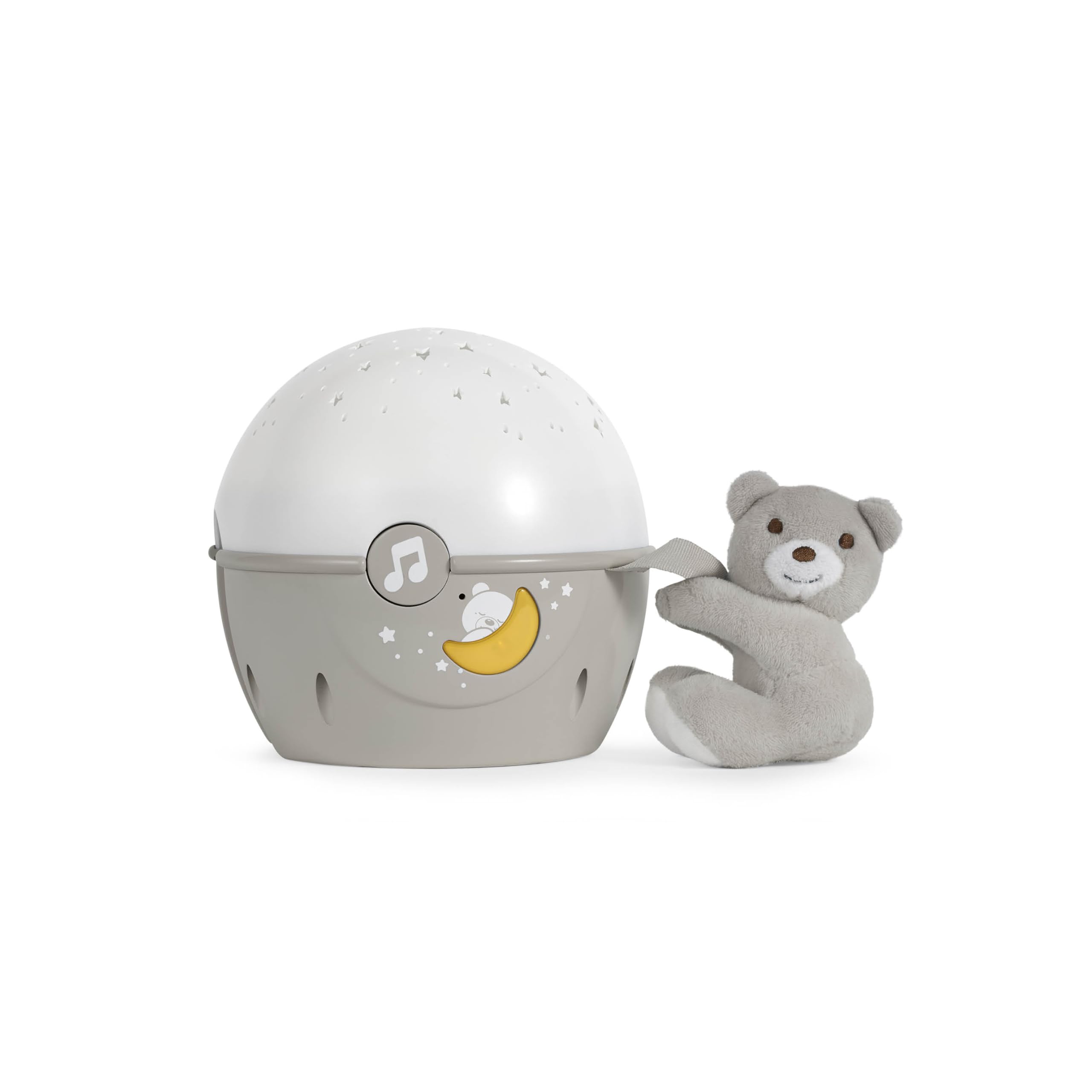 Chicco - Projectielamp Next2Stars - Sterrenprojector voor Baby - Sfeerlicht en Muziek - Voor Babybed of Reiswieg - Inclusief Knuffelbeertje