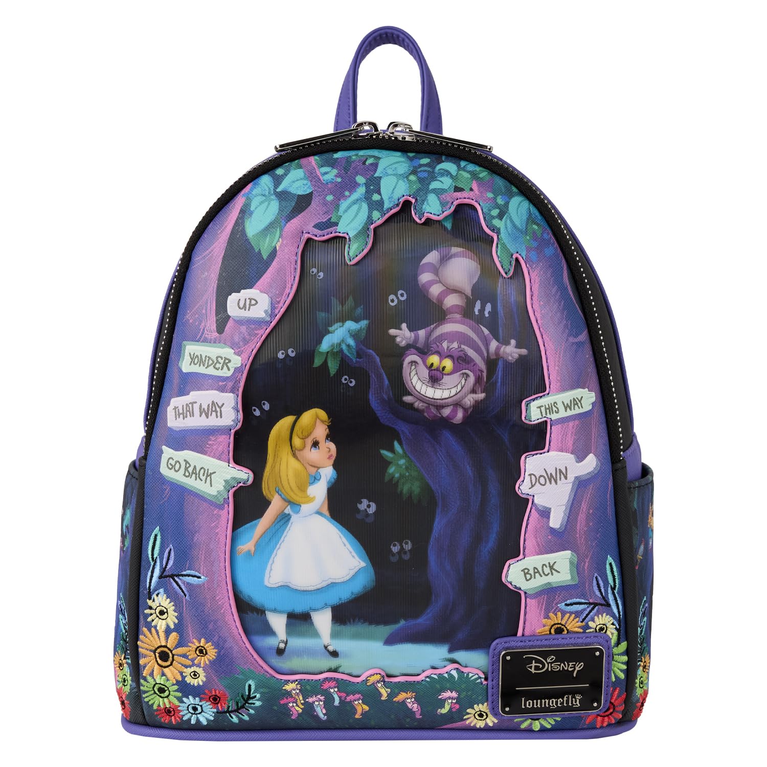 Loungefly Disney Alicia en el País de Las Maravillas Lenticular Mini Mochila