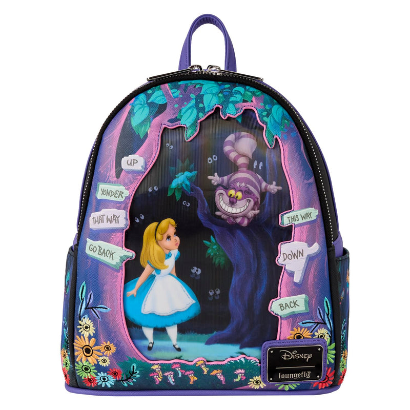 Loungefly Disney Alicia en el País de Las Maravillas Lenticular Mini Mochila