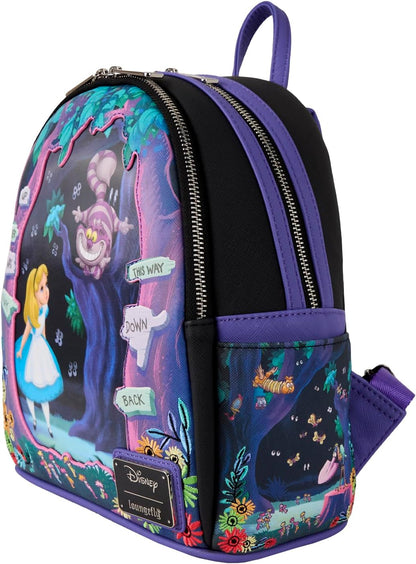 Loungefly Disney Alicia en el País de Las Maravillas Lenticular Mini Mochila