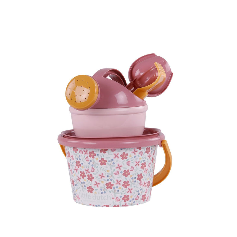 Little Dutch 2014446 strandset emmerset 5-delig - Pink Flowers