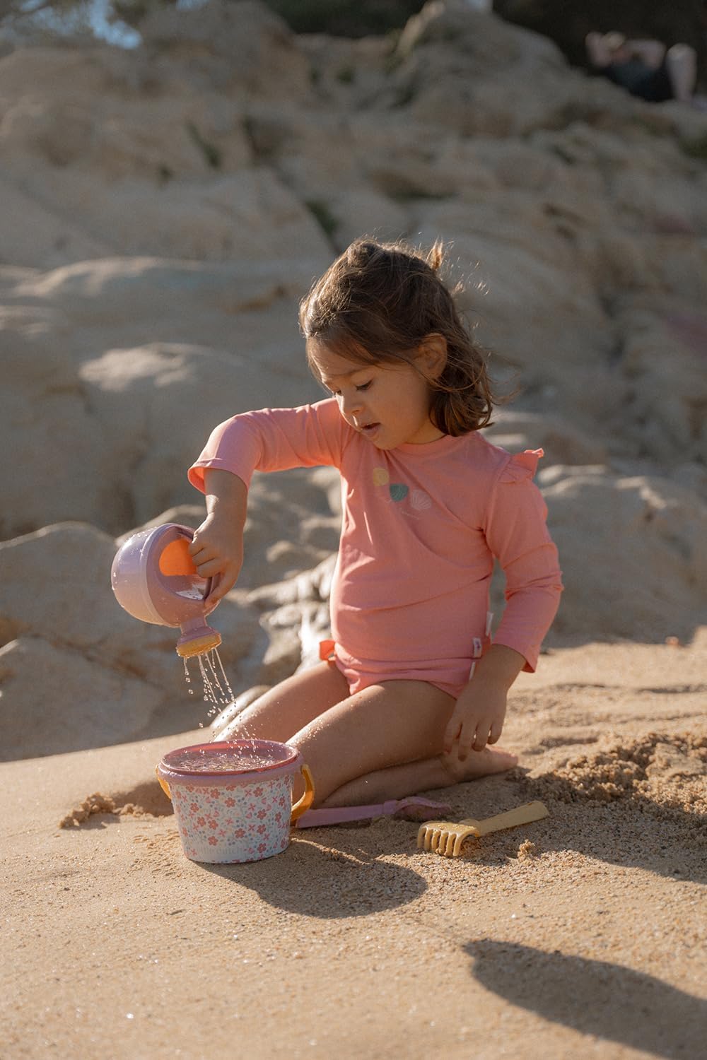 Little Dutch 2014446 strandset emmerset 5-delig - Pink Flowers