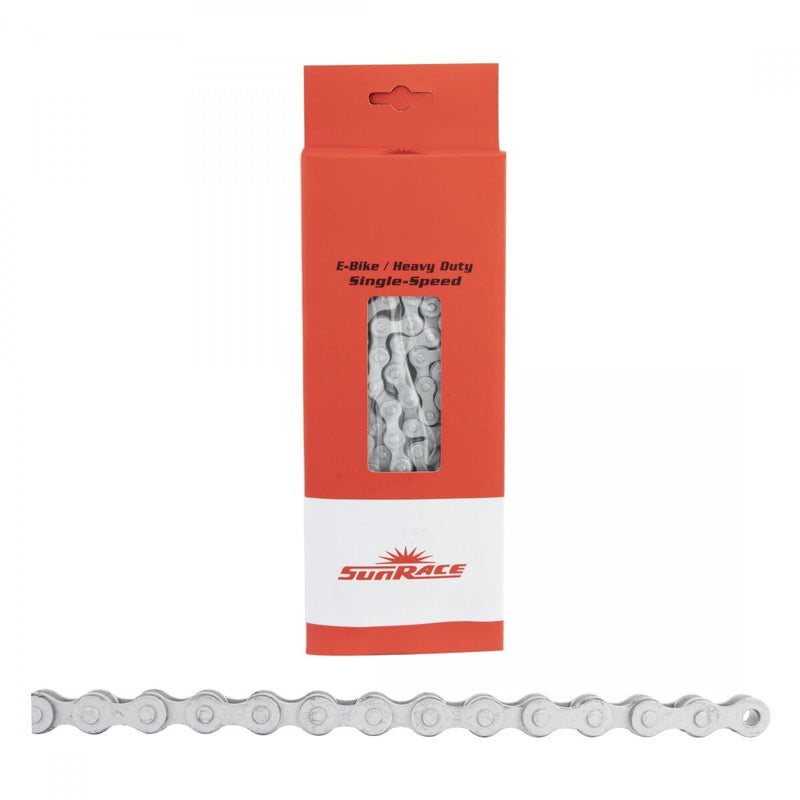 SunRace: CNS1E EBIKE CHAIN DACROM 112L - Grey - Single Speed