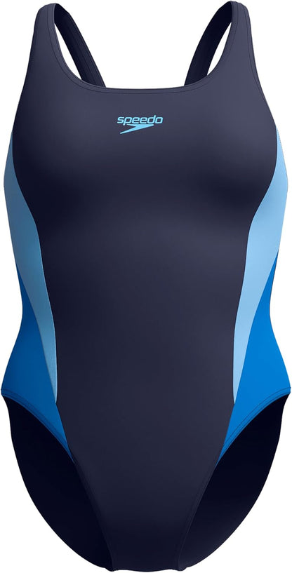 Speedo Women's Colourblock 2.0 Swimsuit Swimming Costume Blue