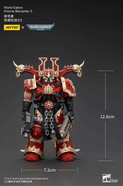 JoyToy Warhammer 40k : World Eaters Khorne Berzerker 5 Figurine d'action à l'échelle 1:18