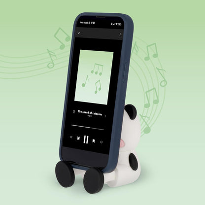 Legami - Wireless Speaker with Stand, The Sound of Cuteness, Panda Theme, Rechargeable, USB Cable Included, Can be Used as a Mobile Phone Holder, 6 x 8 x 5 cm