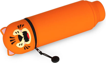 LEGAMI - 2-in-1 Soft Silicone Case - Kawaii Table Pen Holder, Zipper, Silicone, Pen Bag, Colouring Pencils Marker, H 18.5 cm