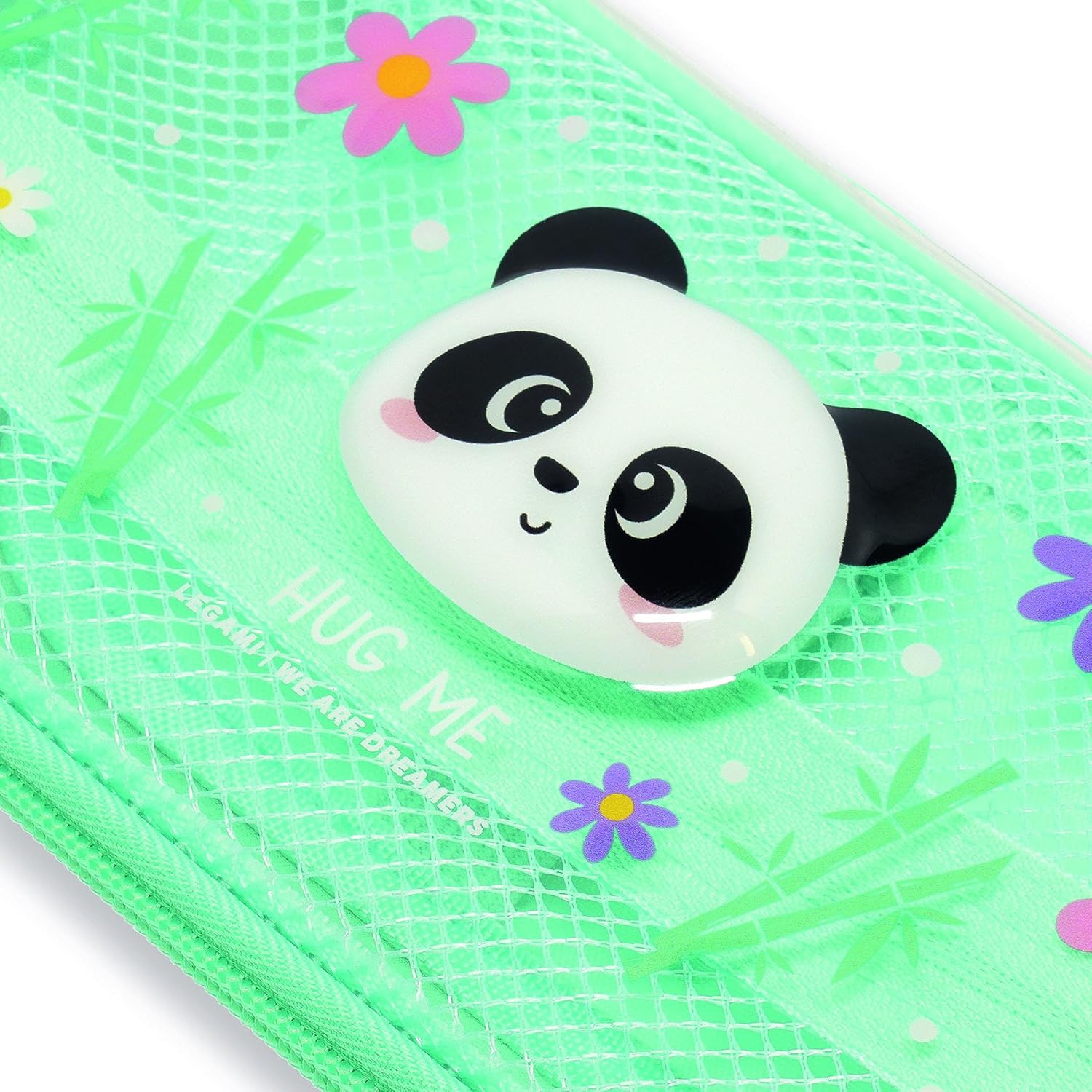 Legami - Wonderwow Pencil Case, 2 Compartments and Pen Holder Inside, Mesh Compartment, Zipper Closure, 23 x 11 x 5 cm
