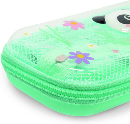 Legami - Wonderwow Pencil Case, 2 Compartments and Pen Holder Inside, Mesh Compartment, Zipper Closure, 23 x 11 x 5 cm