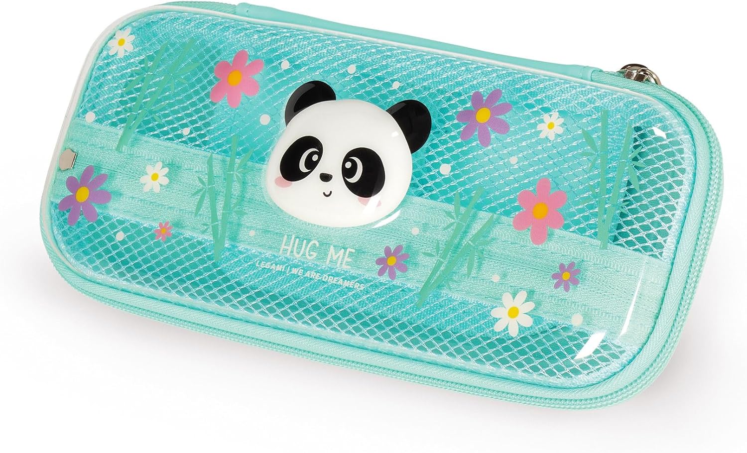 Legami - Wonderwow Pencil Case, 2 Compartments and Pen Holder Inside, Mesh Compartment, Zipper Closure, 23 x 11 x 5 cm
