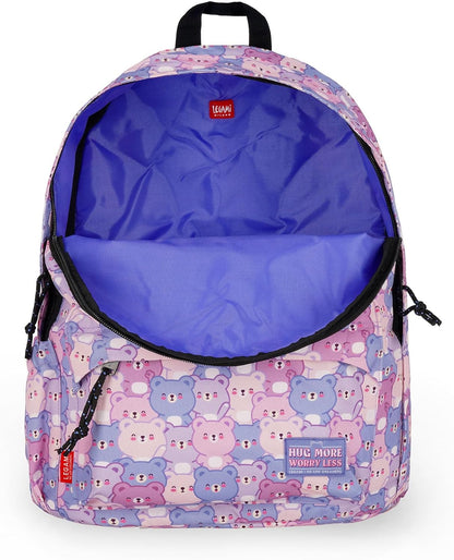 Legami - Zaino Per Scuola My Backpack, Cartella Scuola Foderata e Imbottita, Chiusura a Zip, Tasca Interna per Laptop e Tablet, Utilizzabile per viaggiare 32 L, 35 x 45 x 20 cm