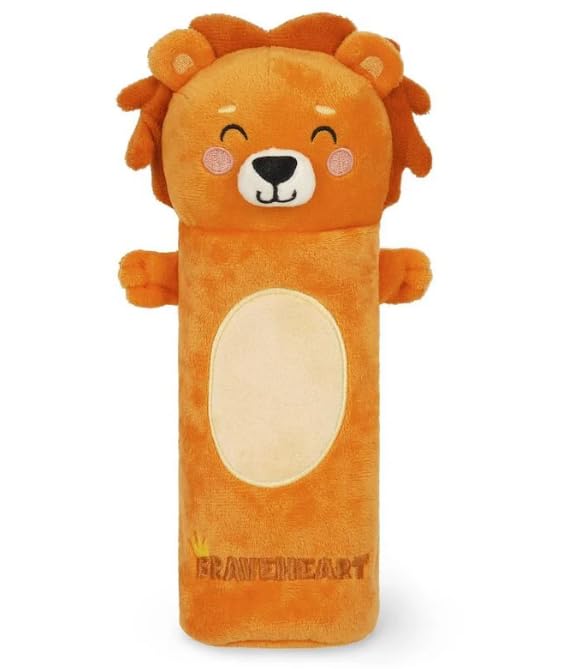 Legami - Super Soft Pencil Case, Lion Theme, Soft Pencil Case, Card with Colouring Pad Included, 100% Polyester, Super Soft Pencil Case