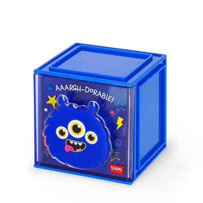 LEGAMI - Cutie Cubes Monster Desk Organiser Storage Box Sticker Sheet Included Stackable Multifunctional ABS 90 x 90 x 100 cm