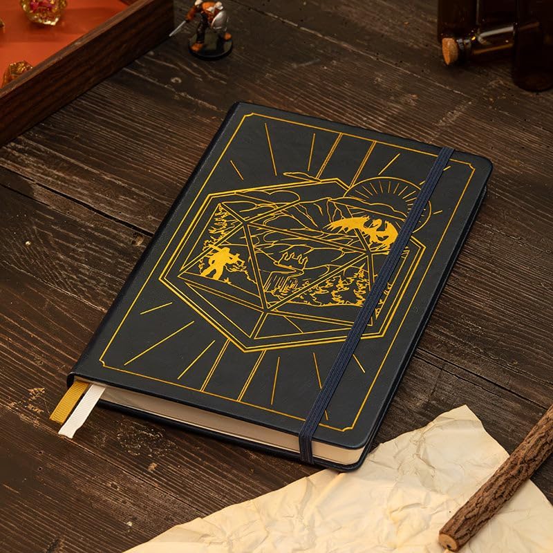 GlassStaff DnD 5e Character Notebook Journal – Player journal – Character sheet - PU leather journal dnd - Dungeons and Dragons Quest - dnd character sheets (Brown