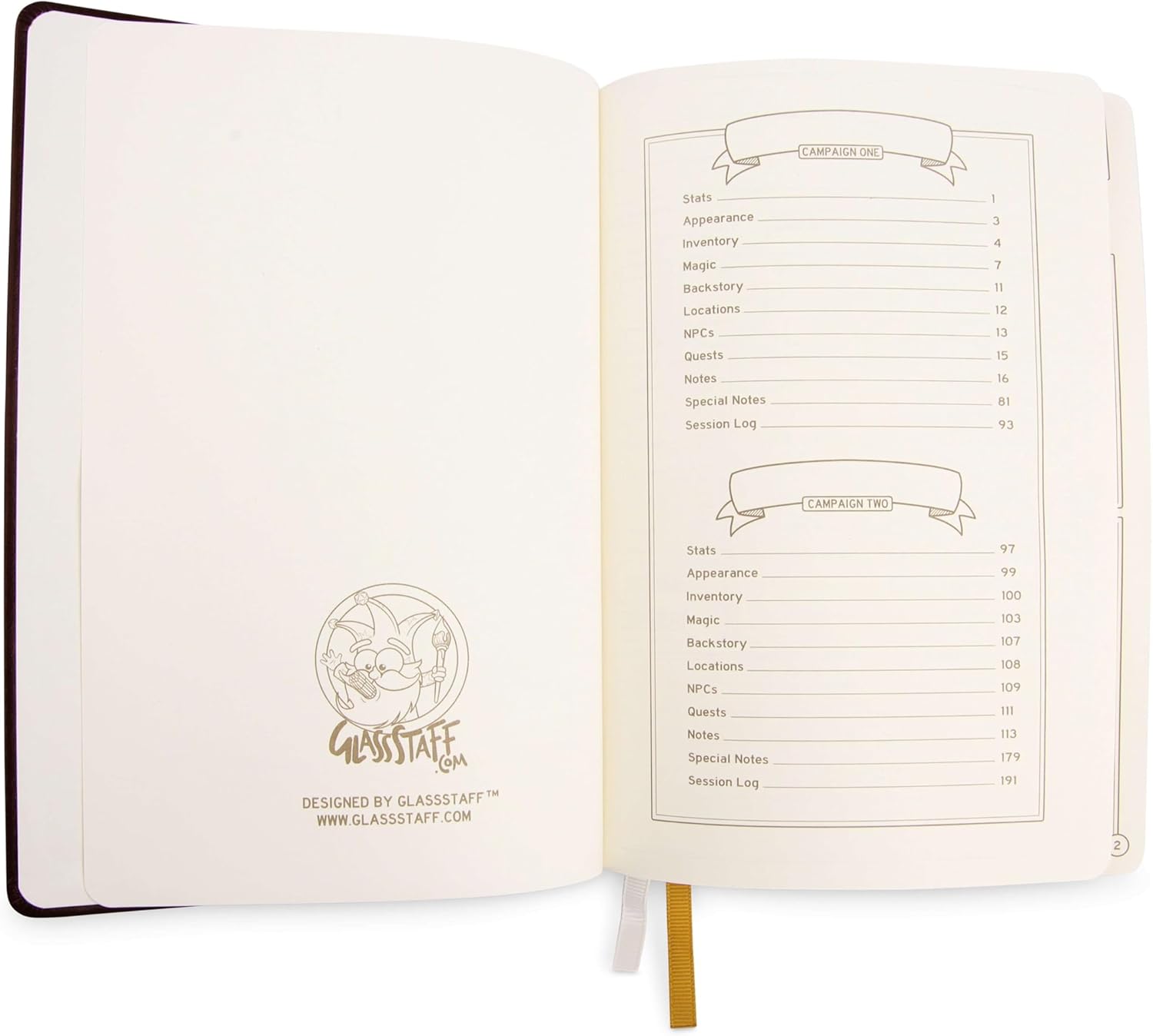 GlassStaff DnD 5e Character Notebook Journal – Player journal – Character sheet - PU leather journal dnd - Dungeons and Dragons Quest - dnd character sheets (Brown