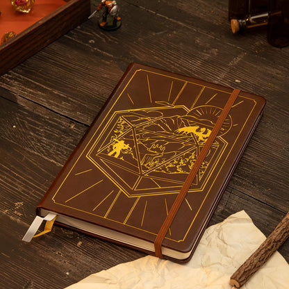 GlassStaff DnD 5e Character Notebook Journal – Player journal – Character sheet - PU leather journal dnd - Dungeons and Dragons Quest - dnd character sheets (Brown