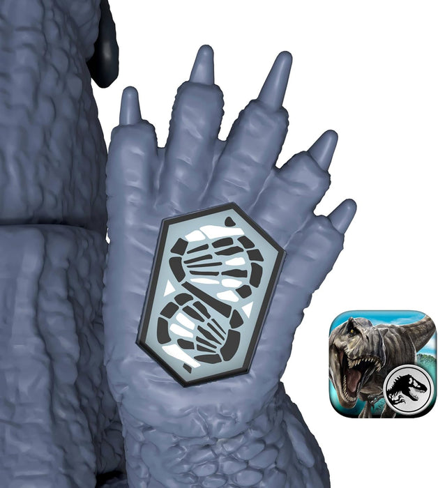 Mattel Jurassic World Rebirth Gigantic Thrashers Dinosaur Figure, Purussaurus Large Species Toy, 2 Rampage Attacks, Digital Play, JGB94