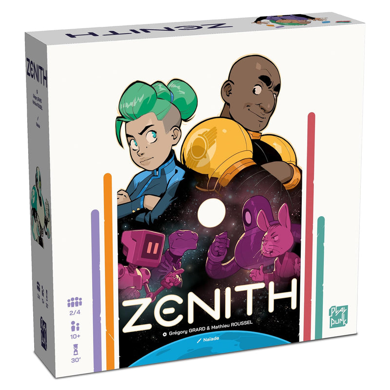 PlayPunk: Zenith Manual Management Board Game, Match Team Card Game, Tactical Solar System, From 10 Years, 2-4 Players, Over 30 Minutes
