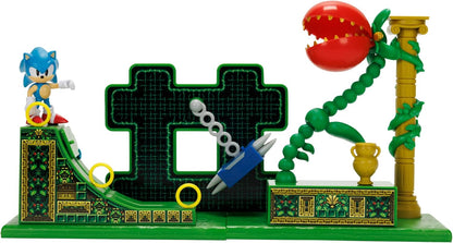 Sonic The Hedgehog Stardust Speedway Zone Playset with 2.5” / 6cm Sonic Action Figure. Features Universal Customisable Play Pieces, Iconic To The Video Game For Boys Aged 3+