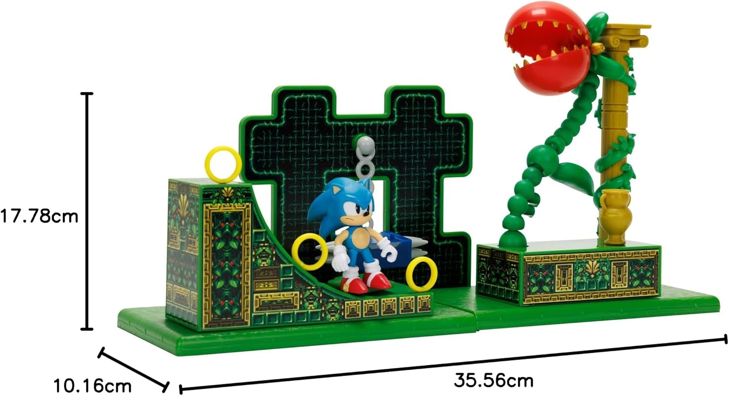 Sonic The Hedgehog Stardust Speedway Zone Playset with 2.5” / 6cm Sonic Action Figure. Features Universal Customisable Play Pieces, Iconic To The Video Game For Boys Aged 3+