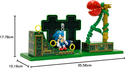 Sonic The Hedgehog Stardust Speedway Zone Playset with 2.5” / 6cm Sonic Action Figure. Features Universal Customisable Play Pieces, Iconic To The Video Game For Boys Aged 3+