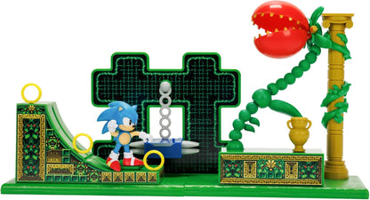 Sonic The Hedgehog Stardust Speedway Zone Playset with 2.5” / 6cm Sonic Action Figure. Features Universal Customisable Play Pieces, Iconic To The Video Game For Boys Aged 3+