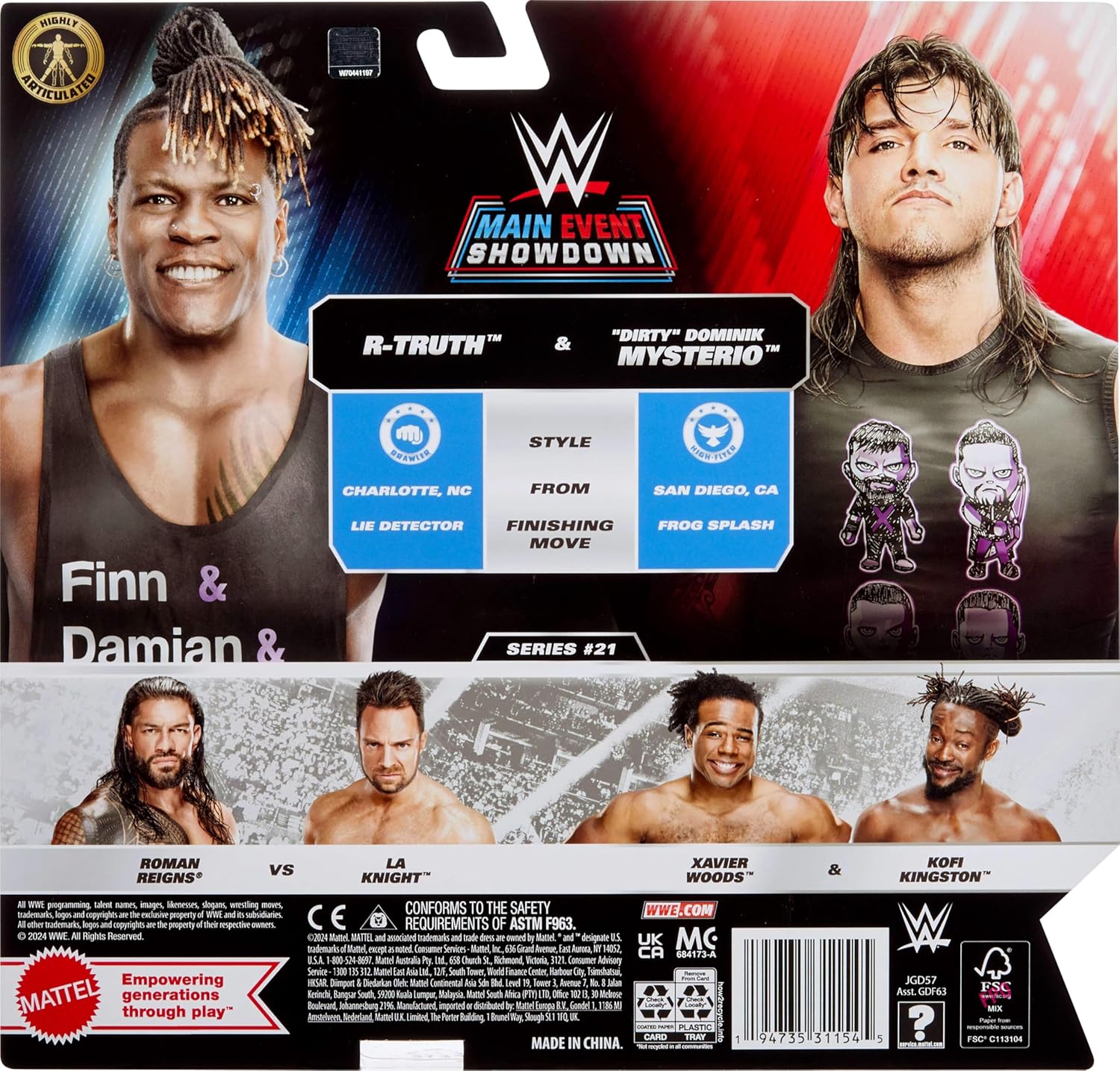 Mattel WWE Main Event Showdown R-Truth & Dirty Dominik Mysterio 2-Pack