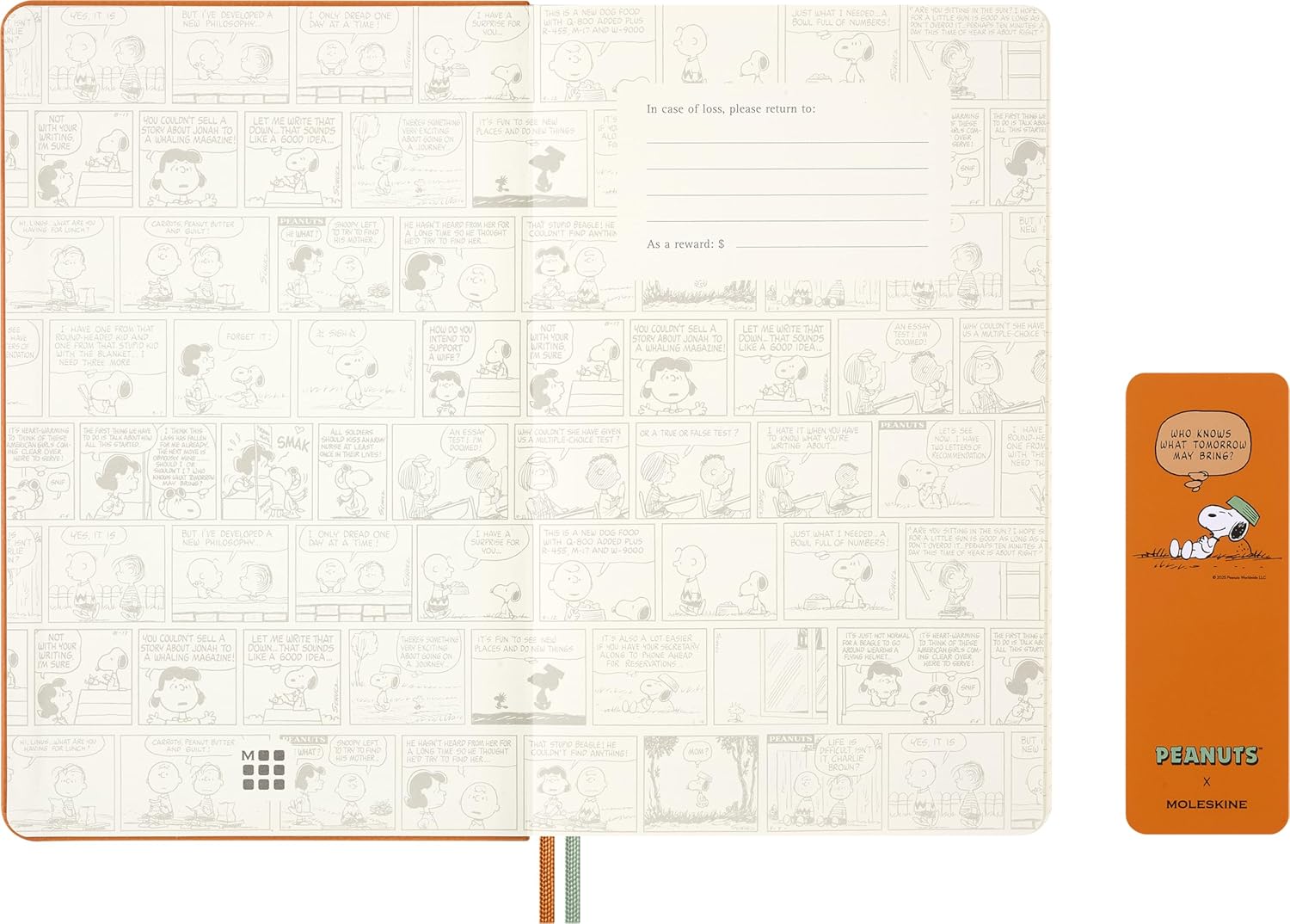 Moleskine Peanuts Weekly Planner 2026, 12-Month Agenda with Space for Notes, Hard Cover, Elastic Closure, and Themed Stickers, Large Format 13 x 21 cm