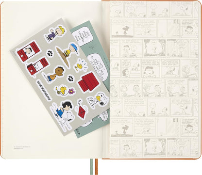 Moleskine Peanuts Weekly Planner 2026, 12-Month Agenda with Space for Notes, Hard Cover, Elastic Closure, and Themed Stickers, Large Format 13 x 21 cm