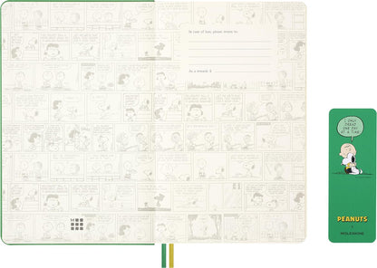 Moleskine Peanuts Daily Planner 2026, 12-Month Agenda with Hard Cover, Elastic Closure, and Themed Stickers, Large Format 13 x 21 cm