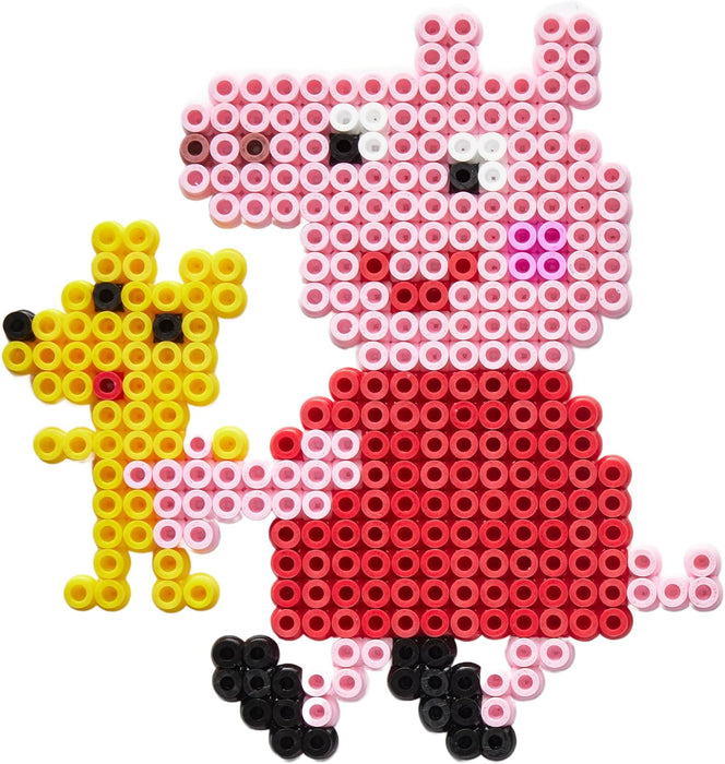 Hama Peppa Pig Gift Box | Approx. 4000 Beads, 1 Large Pegboard, 1 Display Mobile Ring, 1 String, Colour Printed Design Sheet, Instructions & Ironing Paper | Mosaic Decoration Arts & Craft