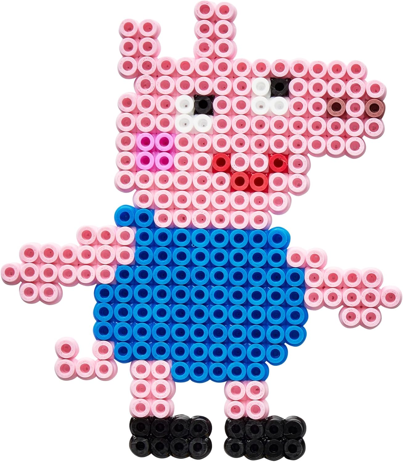 Hama Beads 7976 Peppa Wutz & Sister, Confezione Regalo Piccola con 2000 Midi Beads, Lavagna Trasparente, sagoma del Motivo, Carta da Stiro e Istruzioni, Divertimento per Grandi e piccini