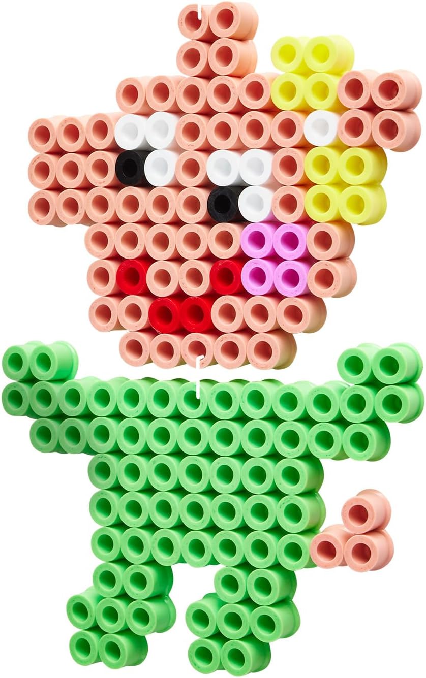Hama Beads 8755 Peppa Wutz & Sister, Confezione Maxi con 900 Perline, Lavagna Trasparente, sagoma del Motivo, Carta da Stiro e Istruzioni, Divertimento per Grandi e piccini