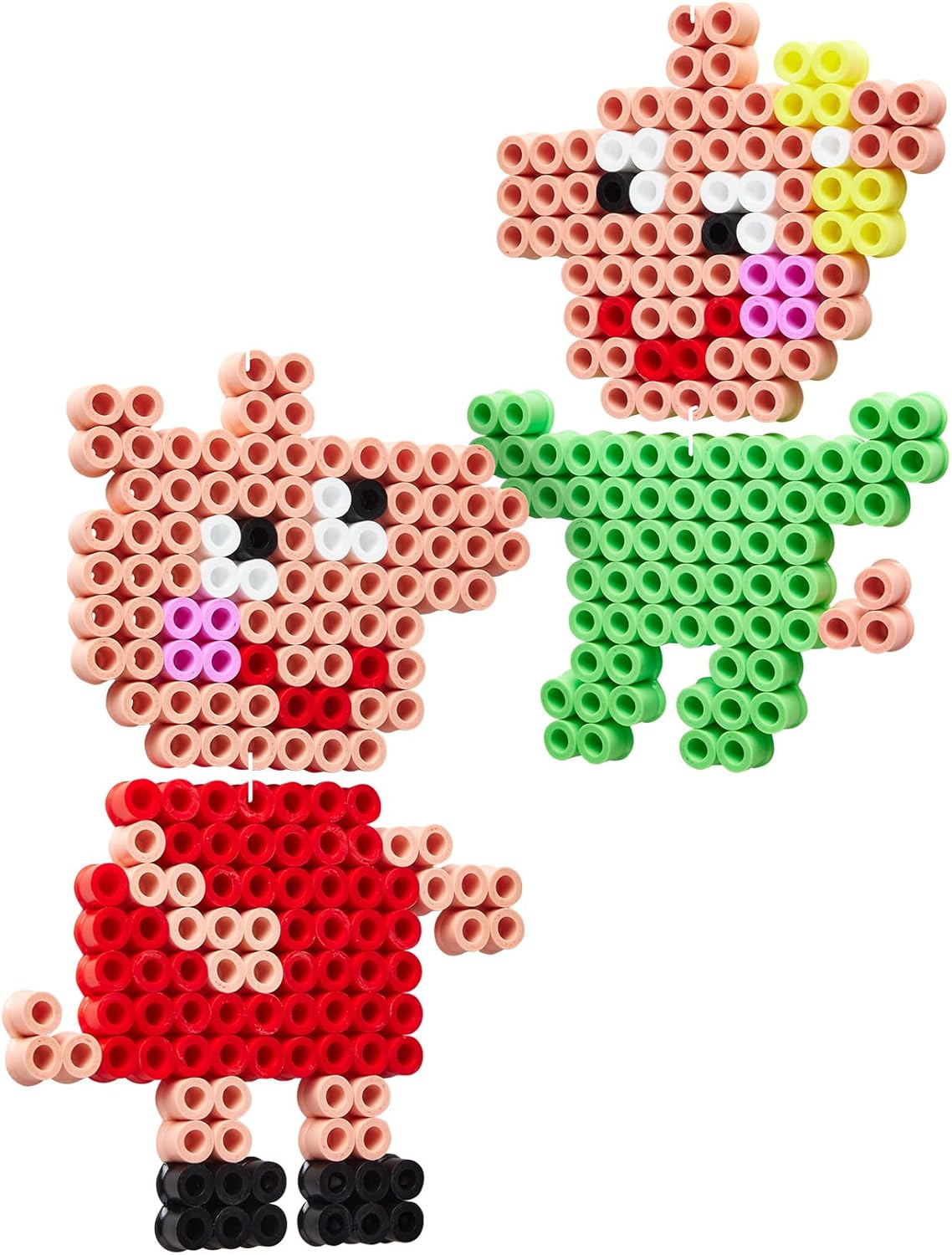 Hama Beads 8755 Peppa Wutz & Sister, Confezione Maxi con 900 Perline, Lavagna Trasparente, sagoma del Motivo, Carta da Stiro e Istruzioni, Divertimento per Grandi e piccini