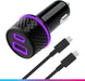 Oniverse Cable Car Charger Adaptor 60W, 1.5 M - Black