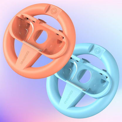 Oniverse Nsw2 Pack Of 2 Racing Wheel Controller Holders - Orange/Blue