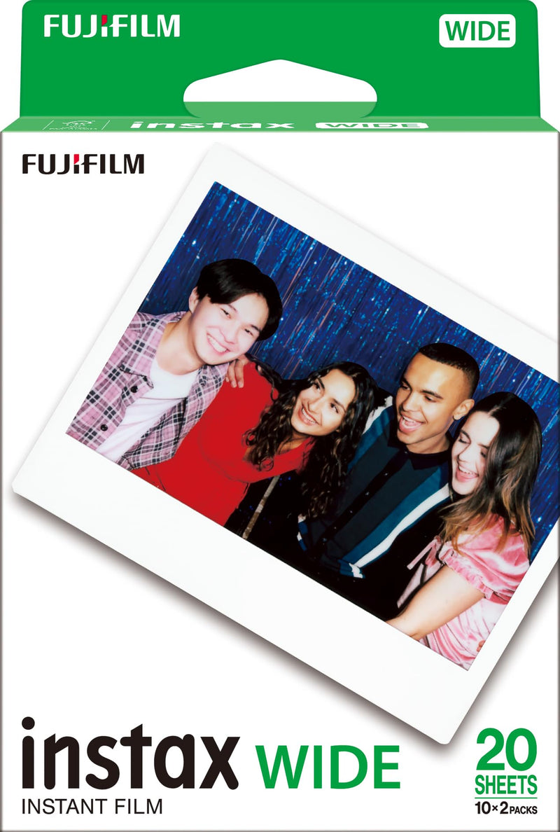 instax WIDE film, dubbelpak, 2x10, 20 foto's, Witte rand, 20 shot
