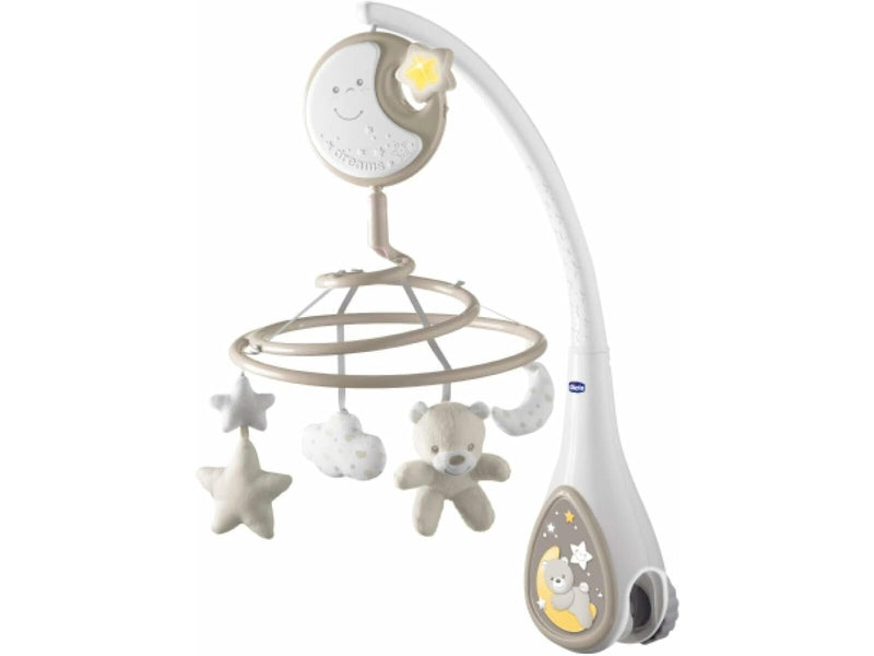 Chicco - Muziekmobiel Next2Dreams - Boxmobiel voor Baby - Muziek en Ontspannende Geluiden - Inclusief Nachtlampje - Beige